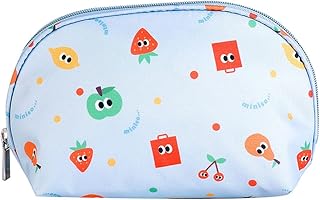 Trousse cosmétique semi-circulaire miniso fruity fairy, bleu clair