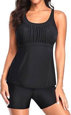 Maillot de bain tankini deux pièces pour femmes, maillot de bain de sport