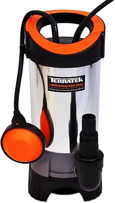 Pompe à eau submersible teratec 1 100 w en acier inoxydable, adaptée au