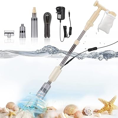 Nettoyeur de gravier d'aquarium, aspirateur d'aquarium 5 en 1, kit de filtre à