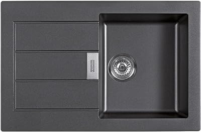 Frankie 114.0181.973 évier de cuisine en tectonite avec cuve simple sirius sid 611-78-onyx