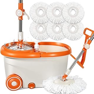 Ensemble de vadrouille et de seaux rotatifs à 360 degrés de 9,6 l