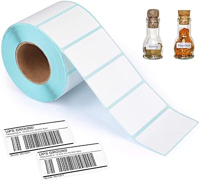 Étiquettes adhésives blanches unies, 800 pièces étiquettes thermiques vierges auto-adhésives étiquettes d'adresse étiquettes de prix pour bocaux, imprimante, congélateur (60 x 30 mm). Diaytar Sénégal : Parce que chaque FCFA compte