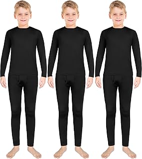 Un ensemble de sous-vêtements thermiques 3 pièces pour garçon avec une couche