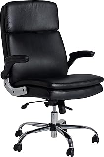 Chaise de bureau pivotante en cuir pu à dossier haut, chaise de bureau