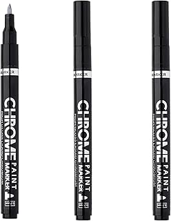 Jeu de marqueurs chromés réfléchissants liquides, 3 pièces, stylo marqueur chromé argenté