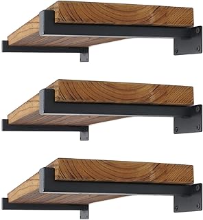 Izdecor 6 pièces 10" supports d'étagère en bois robustes, supports d'étagère murale décoratifs