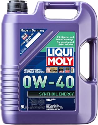 Huile moteur liqui moly synthoil energy 1361 0 w-40 5l