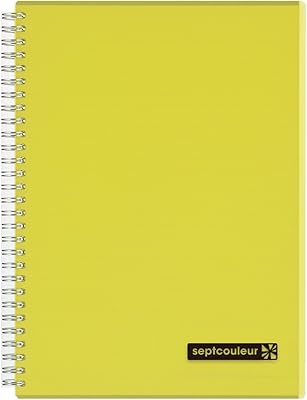 Cahier sept collure b5 jaune
