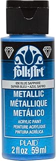 Peinture acrylique métallisée folk art blue sapphire, 2 fl oz (pack de 1)