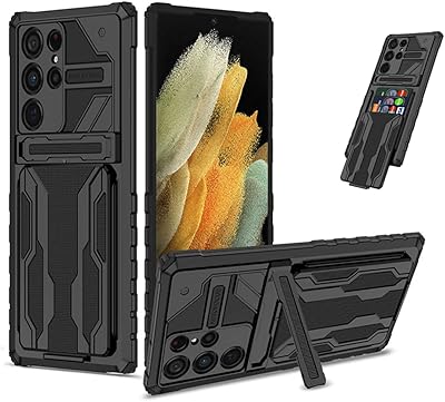 Coque de protection castowave pour samsung galaxy s22 ultra avec porte-carte de crédit