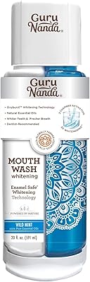 Rince de bouche blanchissant oxyburst gurunanda dual barrel - sans alcool ni fluorure