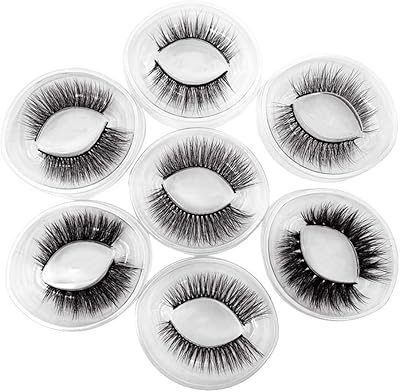 7 paires de faux cils de styles différents des 3d doux et épais
