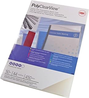 Couvertures de reliure gbc, 350 microns, a4, transparent mat, paquet de 100, ib387166