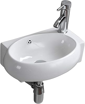 Lavabo ovale fait main en céramique résistante aux hautes températures au design moderne