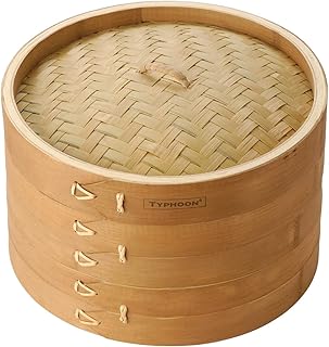 Cuiseur vapeur double couche en bambou typhoon 8 pouces marron 1400.360