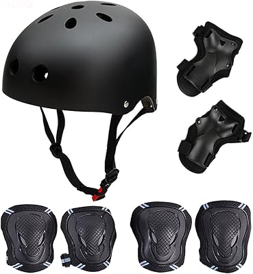 Bismall ensemble d'équipement de protection pour enfants coussinets cyclisme snowboard bmx jeunes garçons