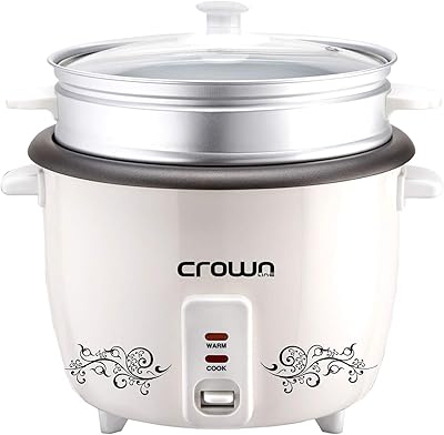 Cuiseur à riz en métal crown capacité 1 litre couleur blanche numéro