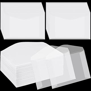 100 pièces enveloppes en verre de graines de tissu monnaie transparentes pour la collection