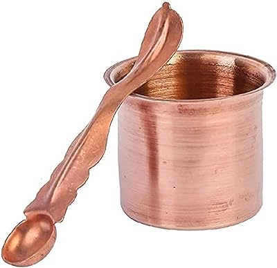 Bol puja en cuivre pur ultimate mart avec cuillère ashmani bali kalash