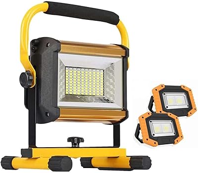 Lampe de poche led rechargeable portable 100 w | ip65 étanche pour l'extérieur