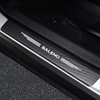 4 pièces de plaques de seuil de porte de voiture en fibre