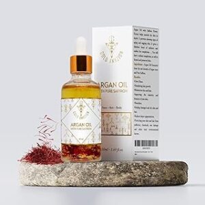SÉRUM À L'HUILE D'ARGAN AU SAFRAN HUILE CERTIFIÉE BIOLOGIQUE DU MAROC