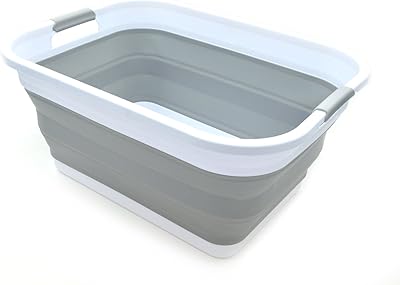 Panier à linge pliable en plastique sammart - conteneur de rangement pliable/organisateur