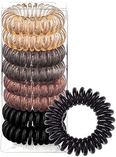 8 pièces attaches à cheveux en spirale cheveux fil téléphonique élastiques