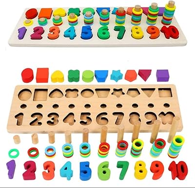 Mwindo montessori cube en bois puzzle board set pour enfants d'âge préscolaire, jouets