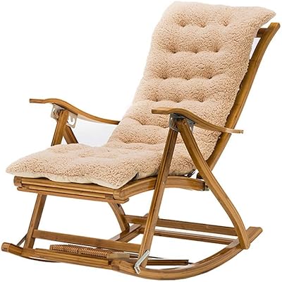Fauteuil à bascule pliant, fauteuil inclinable, chaise longue en bambou, chaise longue, balcon
