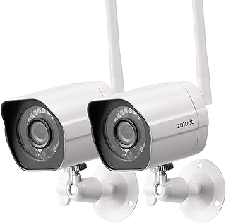 Système de caméra de sécurité sans fil extérieur zmodo, pack de 2 caméras