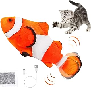 Jouet électrique pour chat newstyle avec conception de poisson flexible, jouets interactifs