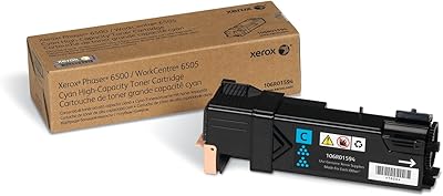 Cartouche de toner cyan haute capacité xerox phaser 6500/workcentre 6505 (2 500 pages)