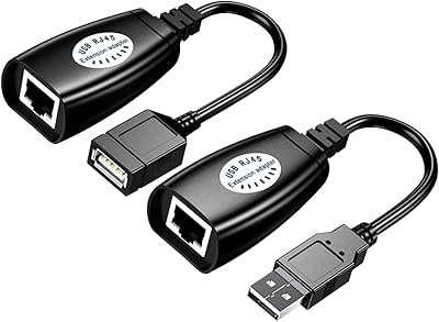 Adaptateur d'alimentation lixin usb (mâle) (femelle) vers rj45 adaptateur d'extension usb vers rj45