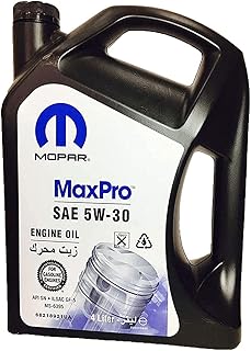 Huile moteur mopar max pro pour dodge chrysler jeep, 5w-30 4l