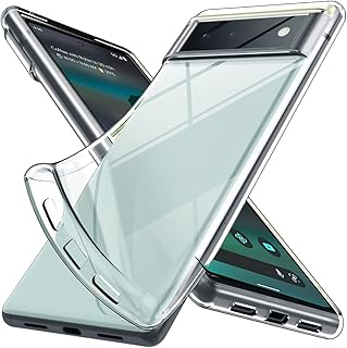 Zoobitek google pixel 6a coque arrière transparente en silicone tpu souple et résistant