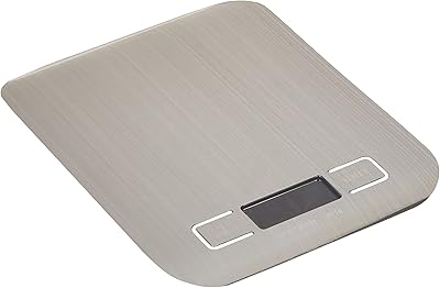Balance de cuisine numérique kzone en acier inoxydable 10kg/1g, argent
