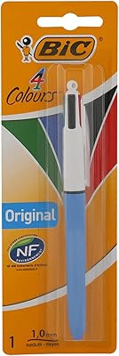 Stylo à bille bik classic 4 couleurs en 1 - pointe moyenne