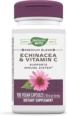 Nature's way, extrait d'échinacée et vitamine c, 461 mg, 100 gélules végétariennes