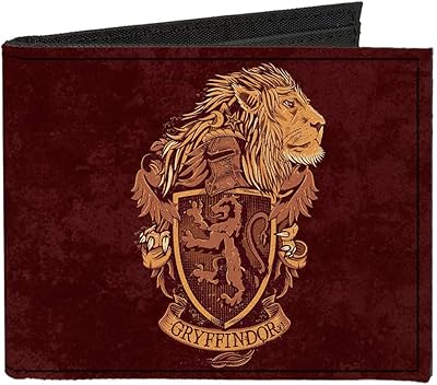 Portefeuille à deux volets en toile buckledown pour hommes - harry potter, 4"