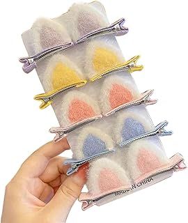 Lot de 10 pinces à cheveux mignonnes en forme d'oreilles de chat, épingles