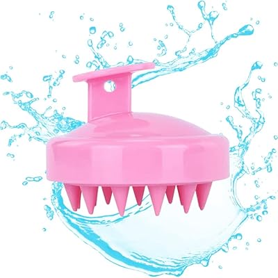 Brosse de massage du cuir chevelu en silicone souple pour nettoyer, exfolier, masser