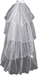 Voile de mariage honbolo 4 couches avec nœud papillon et perles roulantes, accessoires