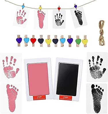 Kit d'empreintes de pattes d'animaux avec 2 tampons encreurs + 4 cartes d'empreintes