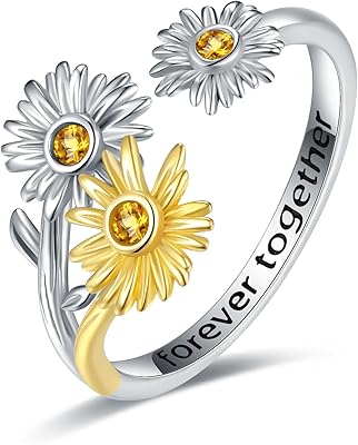 Bague marguerite en argent sterling 925, zircone cubique réglable, ajustement confortable, bague empilable