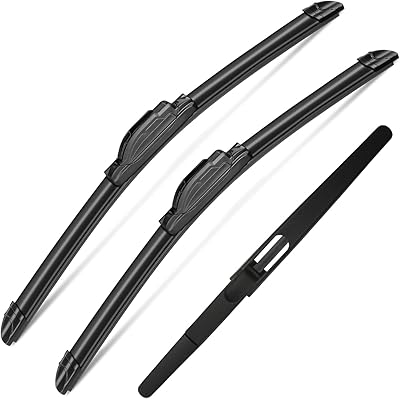 Ensemble de 3 essuie-glaces pour nissan rogue 2015-2021 2013-2019 nissan pathfinder, balais d'essuie-glace