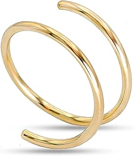 Anneau de nez double jafest pour piercing simple, hélice torsadée en or