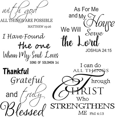 Stickers muraux en vinyle avec versets de la bible, citations inspirantes, autocollants muraux