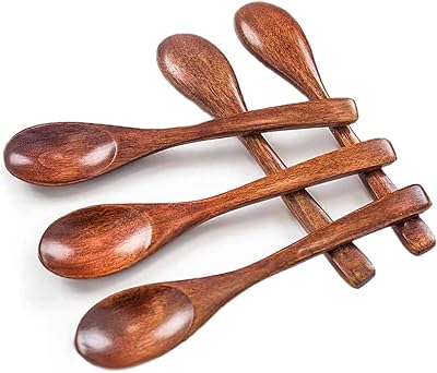 Cuillère en bois, 5 mini cuillères en bois, mini cuillères de cuisine, cuillère